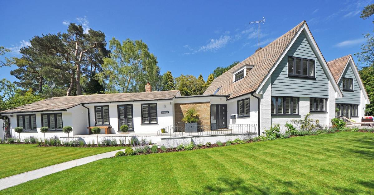 Beautifully painted exterior of a house.